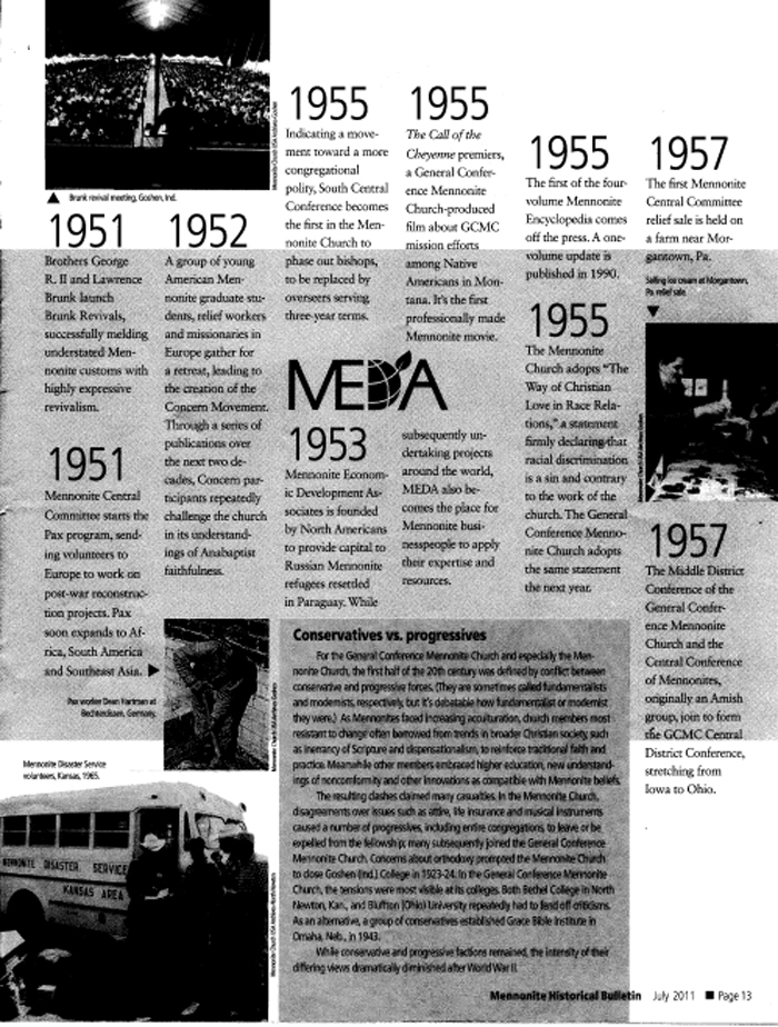 Mennonite Historical Bulletin July 2011